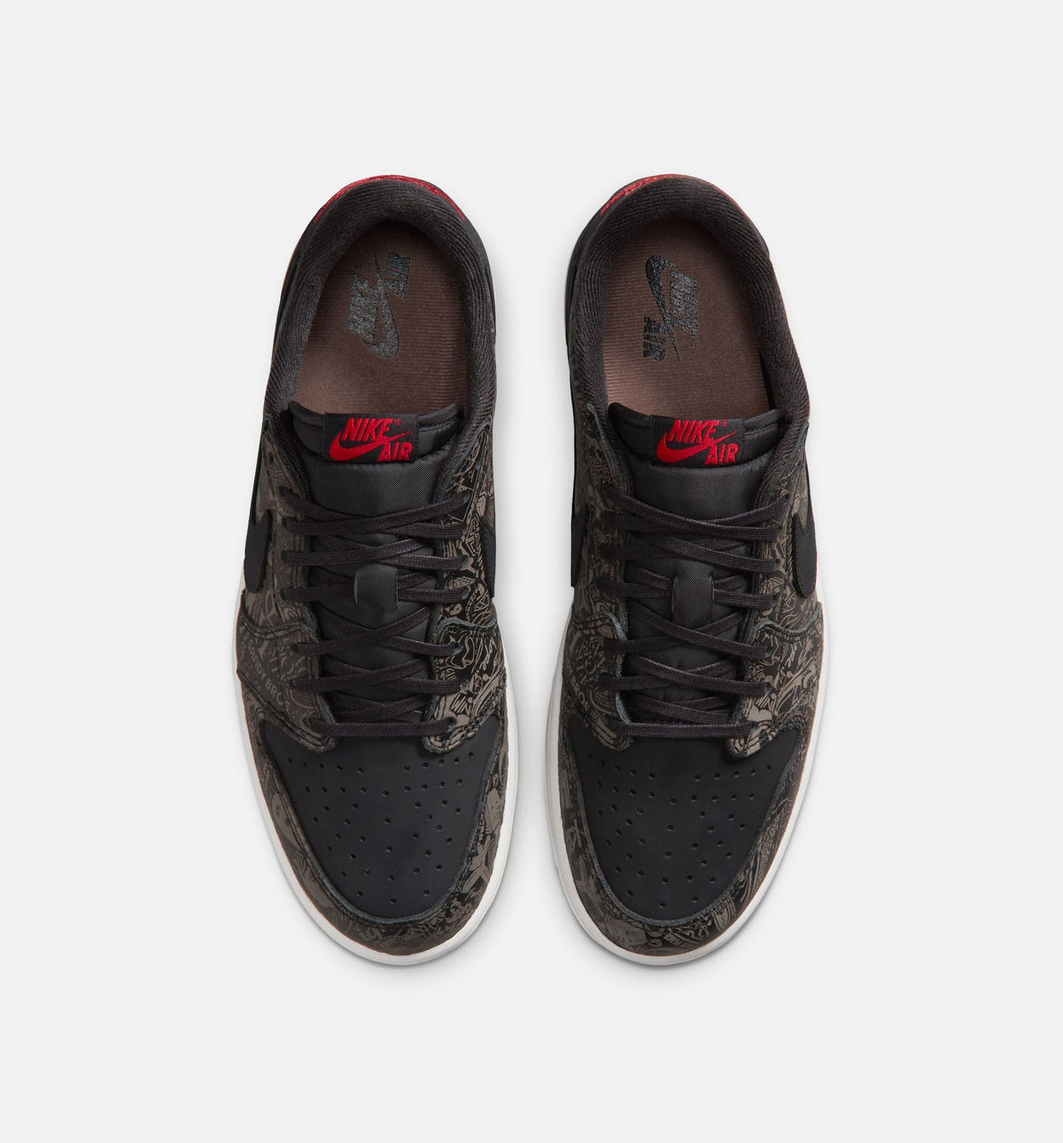 Air Jordan 1 Retro Low OG Laser Men's Sneakers - Black/Varsity Red/Summit White