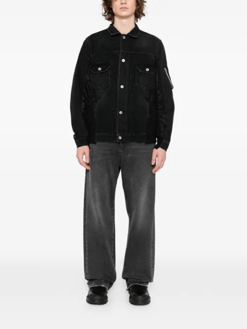 sacai denim mixed media twill jacket