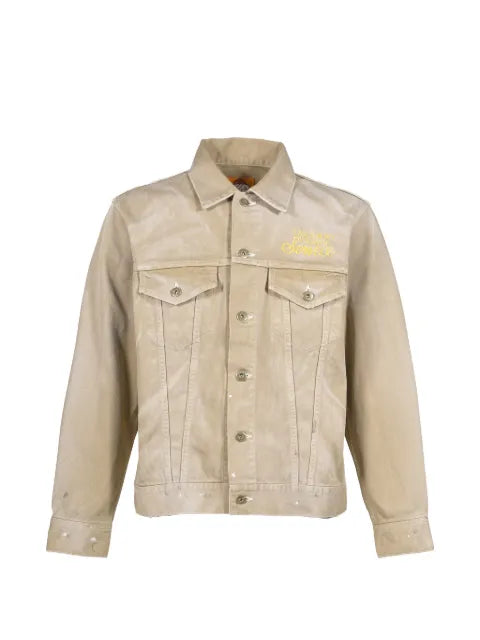 SWJP faded paint-splatter jacket