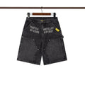 THAT'S A AWFUL LOT OF COUGH SYRUP Rhinestone Washed Denim Shorts
