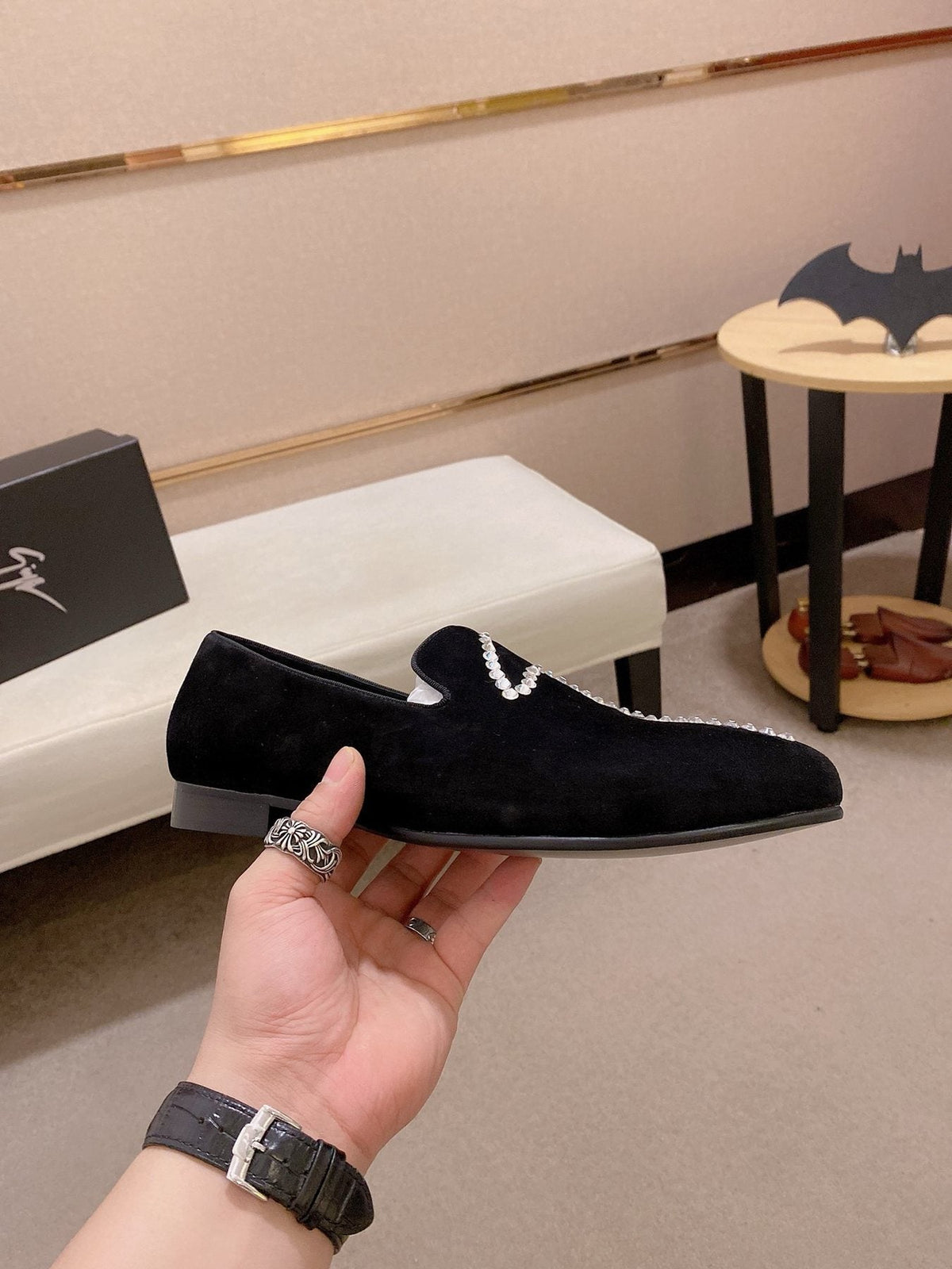 Giuseppe Zanotti Men's Rhinestone Loafers